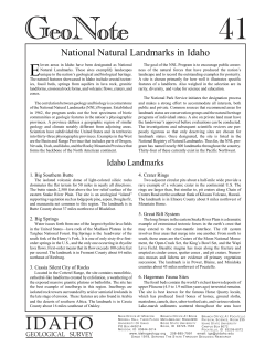 National Natural Landmarks in Idaho