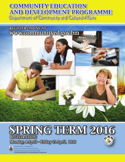 Community Education and Bermuda College 2016
