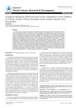 Ecological, Biological, Behavioral and Genetic Adaptation to Xeric