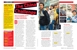 FAST FACTS with its eConomiC miGht, China is emerGinG as a