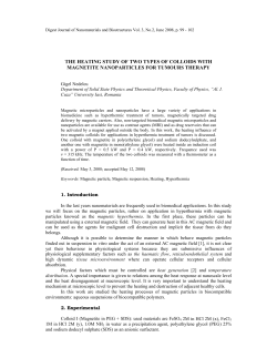 "Heating study of two types of colloids with magnetite nanoparticles