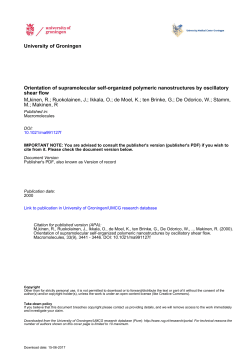 Orientation of Supramolecular Self