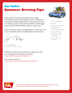 Summer Driving Tips