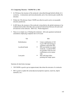 VSEPR/VB vs. MO