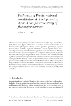 Pathways of Western liberal constitutional