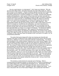 John Dally`s Sermon - Church of Our Saviour Chicago