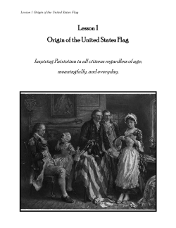 Lesson 1 Origin of the United States Flag