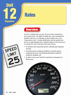 Unit 12: Rates