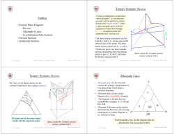 Outline Ternary Systems: Review Ternary Systems: Review