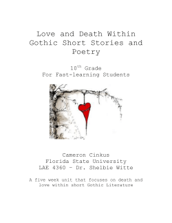 Love and Death Within Gothic Short Stories and Poetry