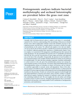 Proteogenomic analyses indicate bacterial methylotrophy