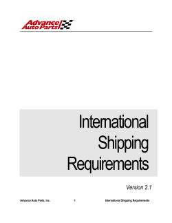 International Shipping Requirements