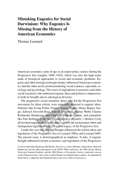 Mistaking Eugenics fo Social Darwinism