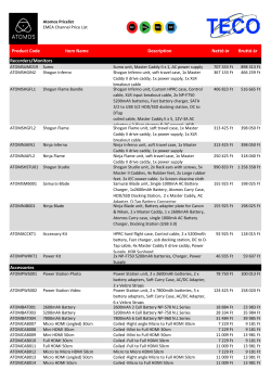 Product Code Item Name Description Nettó ár Bruttó ár Recorders