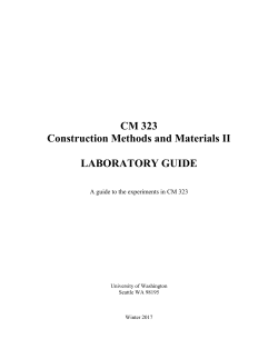 CIVE 363 - University of Washington