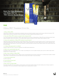 FAQ ViSalus PRO&reg; Powdered Drink Mix