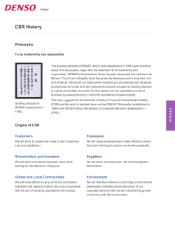 CSR History - DENSO Global