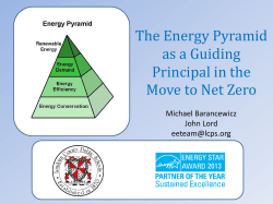 The Energy Pyramid as a Guiding Principal in the Move to Net Zero