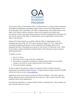 The Executive Office of the President, Office of Administration, is