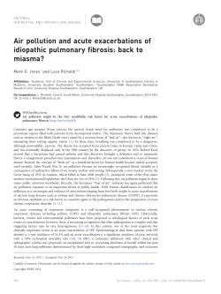 Air pollution and acute exacerbations of idiopathic pulmonary