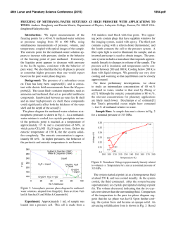 FREEZING OF METHANOL-WATER MIXTURES AT HIGH