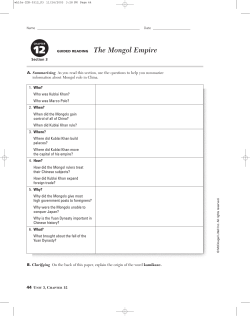 The Mongol Empire - Norwell Public Schools