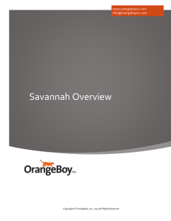 Savannah Overview