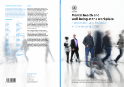Mental health and well-being at the workplace