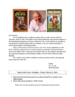 BruceCoville Book Order Form