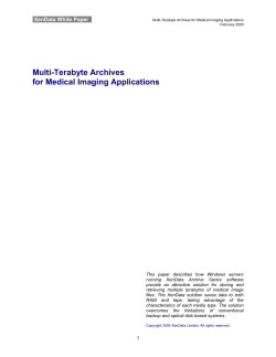 Multi-Terabyte Archives for Medical Imaging Applications