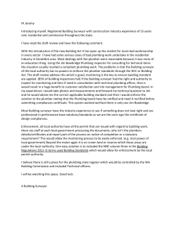 HI Jeremy Introducing myself, Registered Building Surveyor with