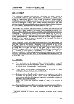 Appendix IX - Forestry Guidelines