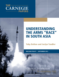 UNdERSTANdINg ThE ARMS &ldquo;RACE&rdquo; IN SOUTh ASIA