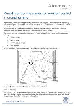 Runoff control measures for erosion control in cropping land (PDF
