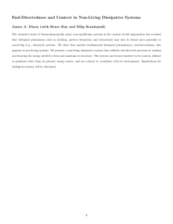 End-Directedness and Context in Non