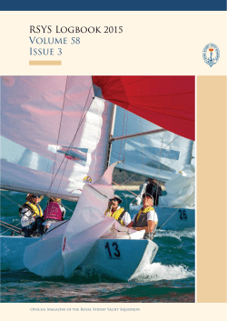 September 2015 - Royal Sydney Yacht Squadron