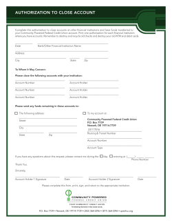 authorization to close account - Community Powered Federal Credit