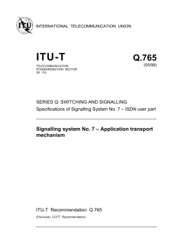 ITU-T Rec. Q.765 (05/98) Signalling system No. 7