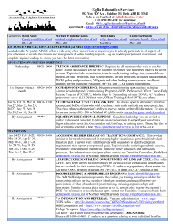 Eglin Education Services Bulletin