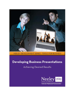 identify your main points - Neeley School of Business