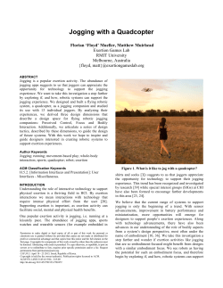 Jogging with a Quadcopter