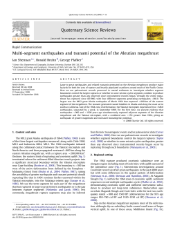 Multi-segment earthquakes and tsunami potential of the Aleutian