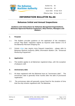 Bahamas Initial and Annual Inspections