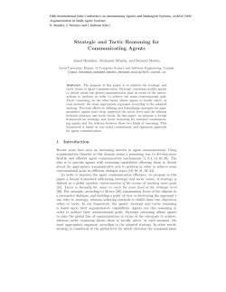 Strategic and Tactic Reasoning for