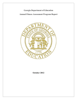 Georgia Department of Education Annual Fitness