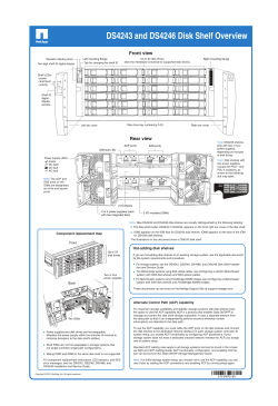 DS4243 and DS4246 Disk Shelf Overview