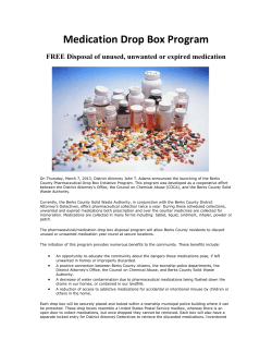 Medication Drop Box Program