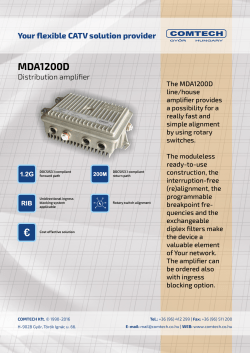 Product flyer - Comtech Kft.