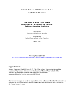 The Effect of State Taxes on the Geographical Location of Top Earners