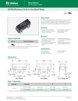 HE700 Miniature Dual In-line Reed Relay